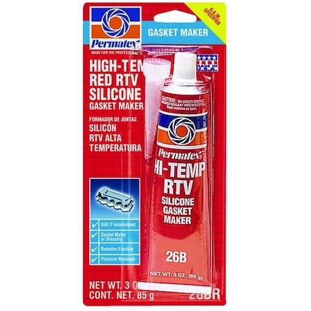 Permatex Permatex 230-81160 #26 High-Temp Rtv Silicone Gasket Maker 3 Oz 230-81160
